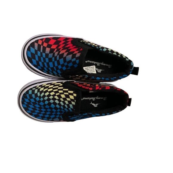 Tommy Bahama toddler lip on multicolor checkered sneakers size 8 - Picture 9 of 11